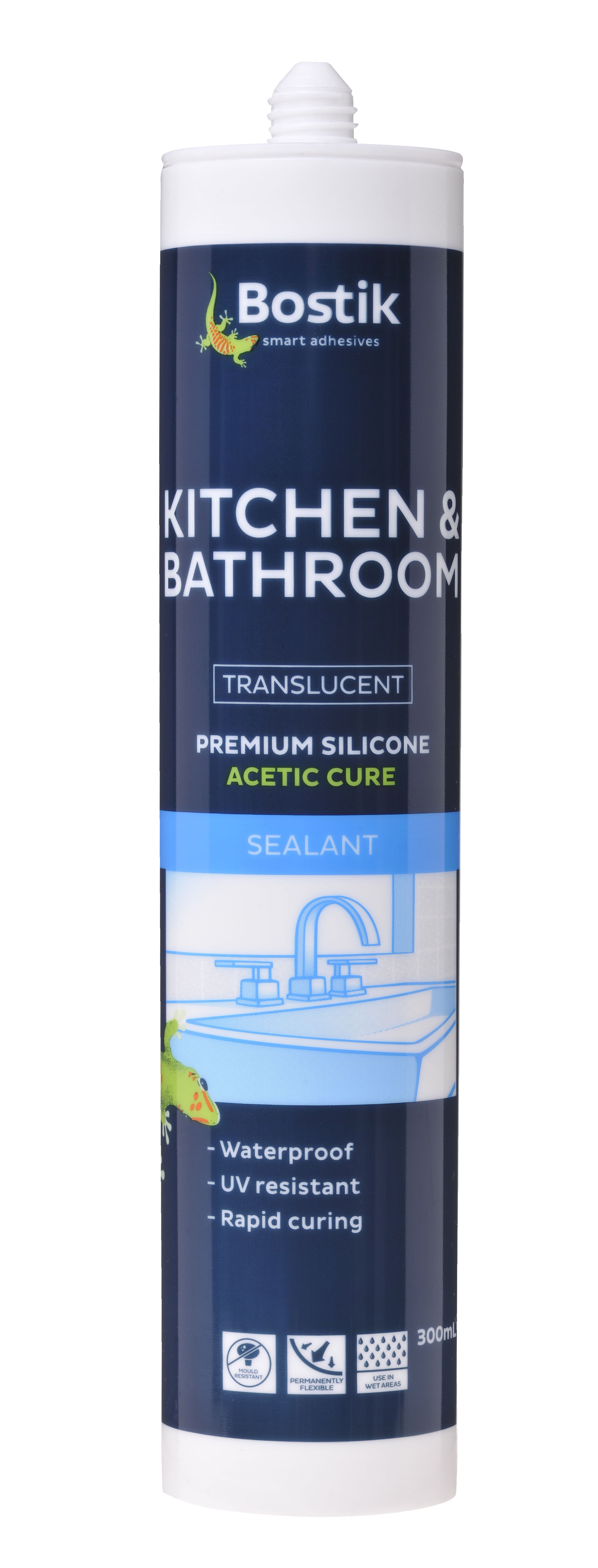 BOSTIK KITCHEN & BATHROOM A/CURE 300ML - TRANSLUCENT